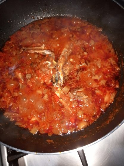 Ofada rice with seafood sauce and steamed Ugwu - Image 4
