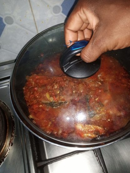 Ofada rice with seafood sauce and steamed Ugwu - Image 7