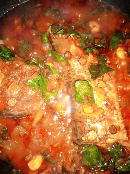Ofada rice with seafood sauce and steamed Ugwu - Image 5